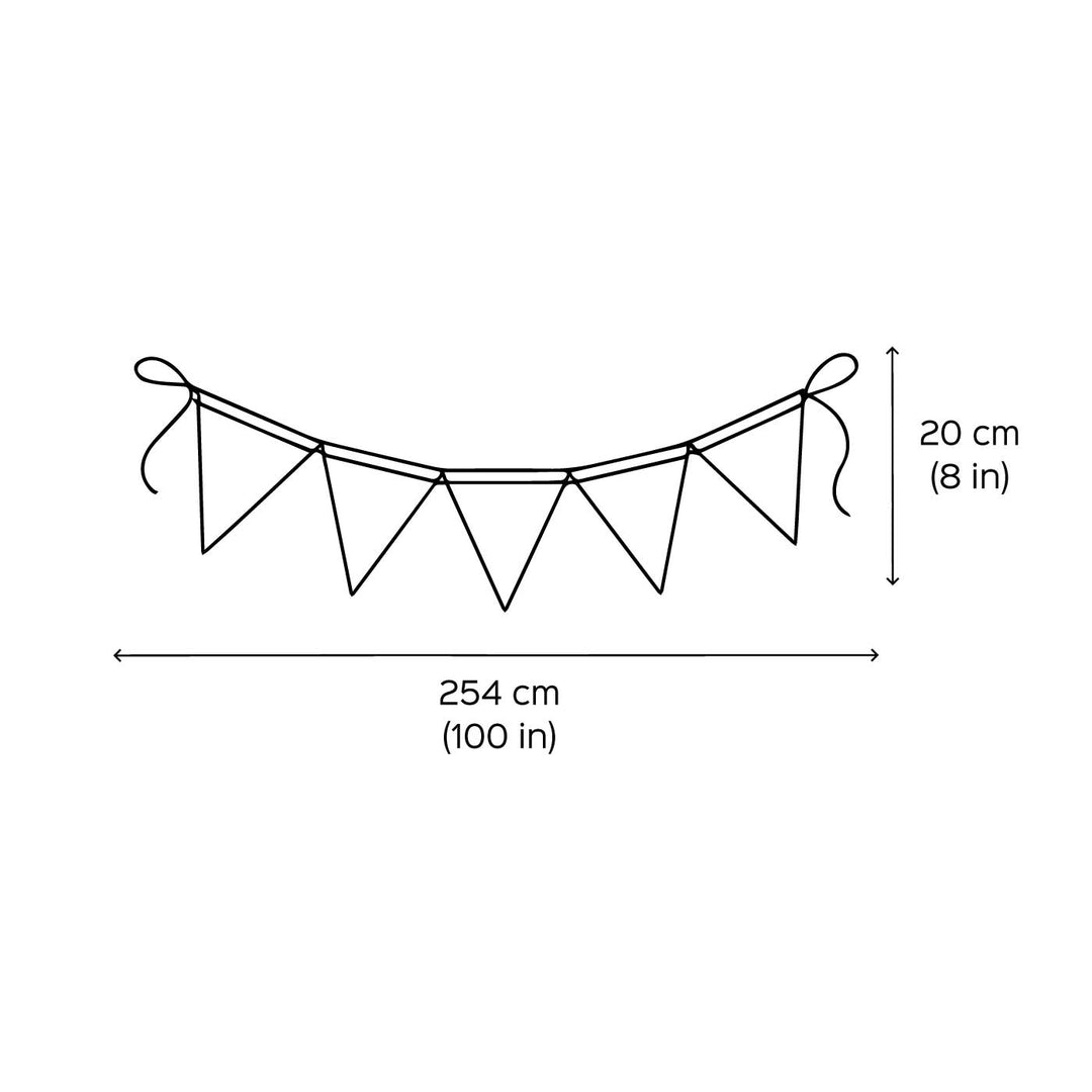 Handmade Printed Colourful Reversible Flag Cotton Bunting For Wall Decoration