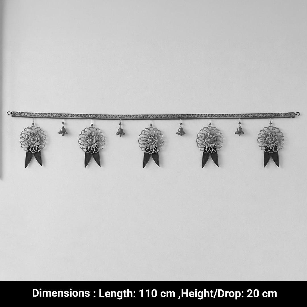 41 In | "Shubh" Handcrafted Mango Leaf Bamboo Toran For Festive Decor