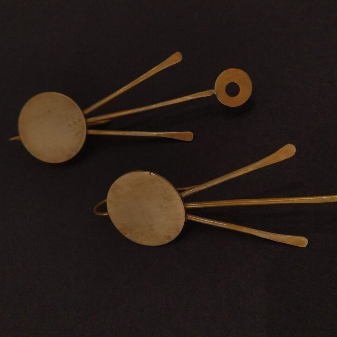 Statement Discs With Spikes Earrings