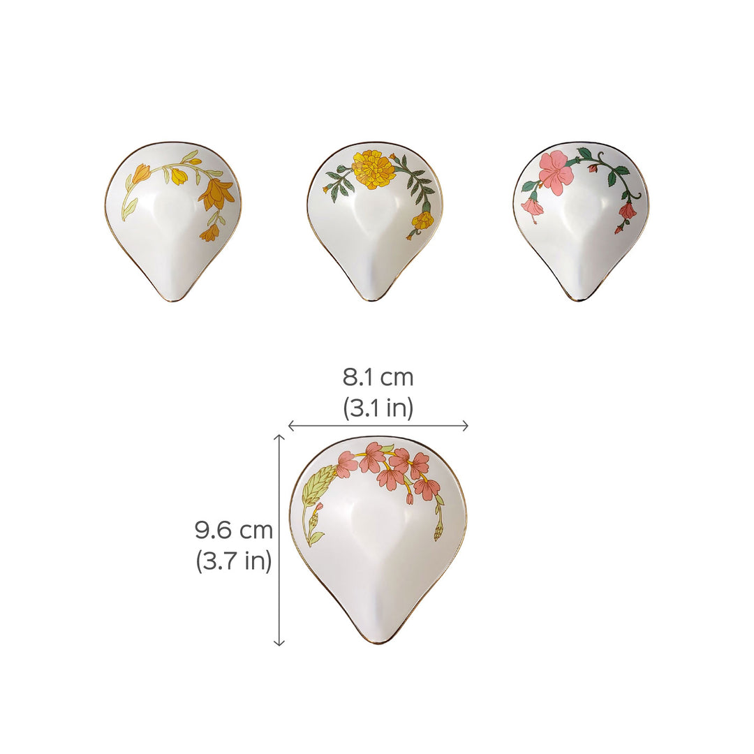 Neyadeep Porcelain Diyas Gift Set | Set of 4