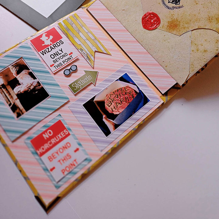 Handcrafted Gryffindor Harry Potter Themed Scrapbook Personalized With Your Photos & Messages
