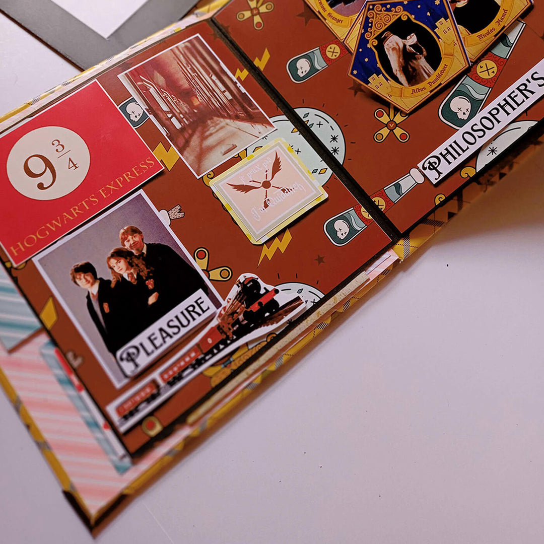 Handcrafted Gryffindor Harry Potter Themed Scrapbook Personalized With Your Photos & Messages