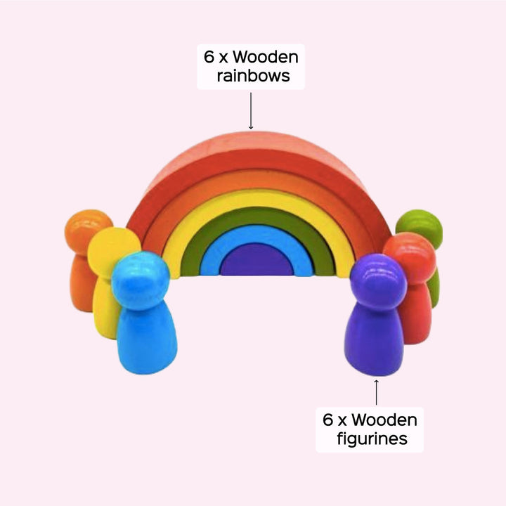 Rainbow Stacking Blocks Toy Set