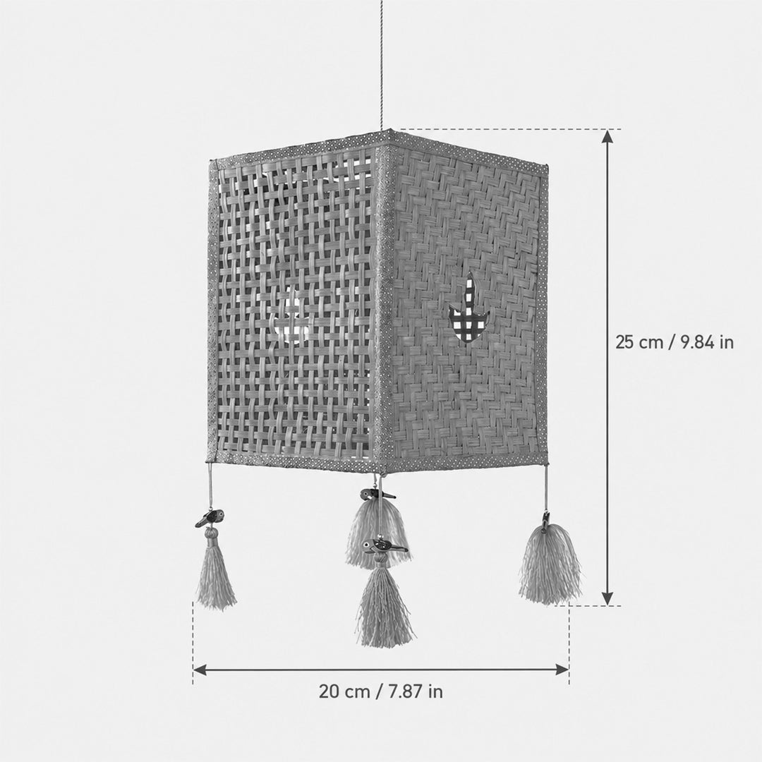 "Leela" Handwoven Natural Bamboo Kandil / Lampshade For Festive Decor