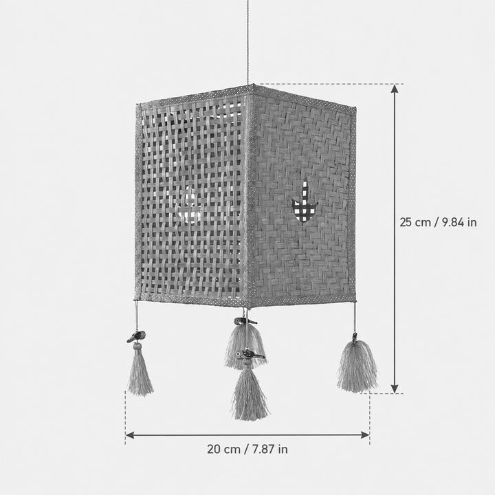 "Leela" Handwoven Natural Bamboo Kandil / Lampshade For Festive Decor