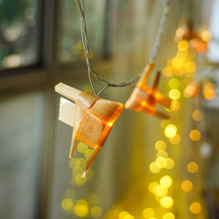 10m, 38 Bulbs | Eco-Friendly Handmade Decorative Fish Bamboo LED Fairy Light