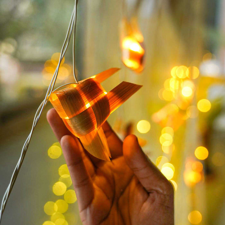 10m, 38 Bulbs | Eco-Friendly Handmade Decorative Fish Bamboo LED Fairy Light