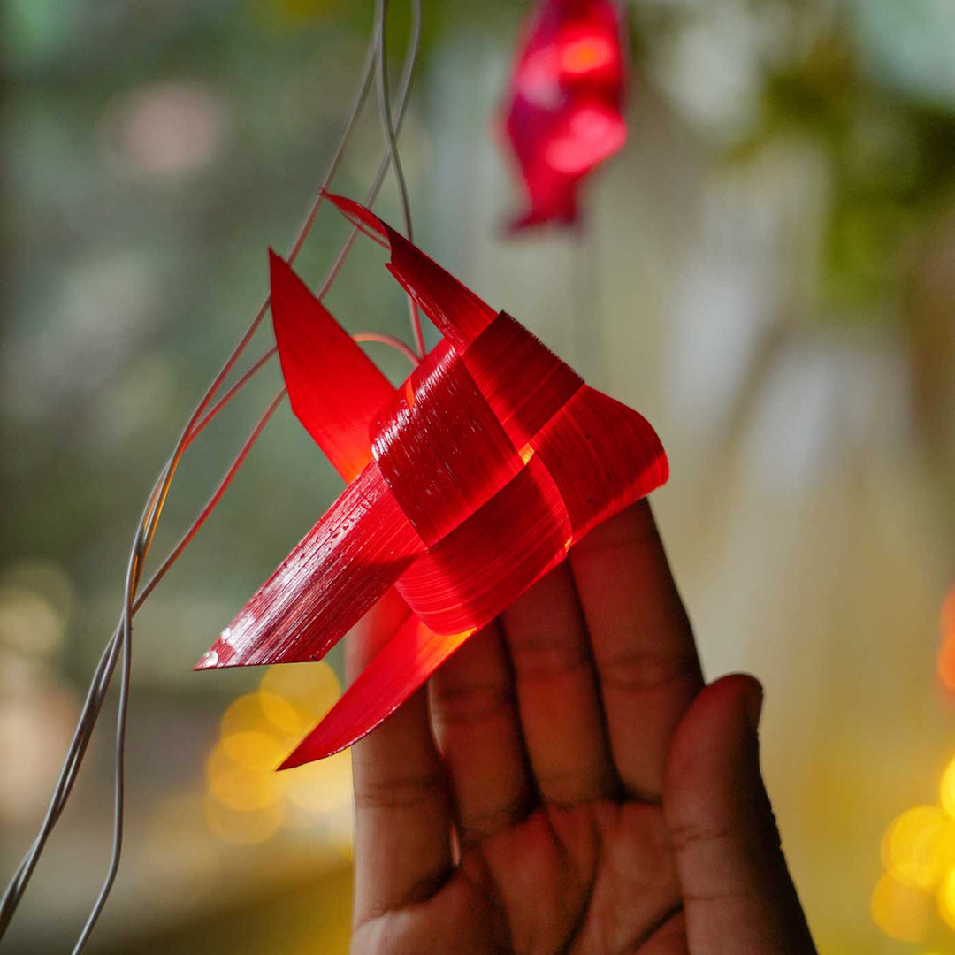 10m, 38 Bulbs | Eco-Friendly Handmade Decorative Multicolour Fish Bamboo LED Fairy Light