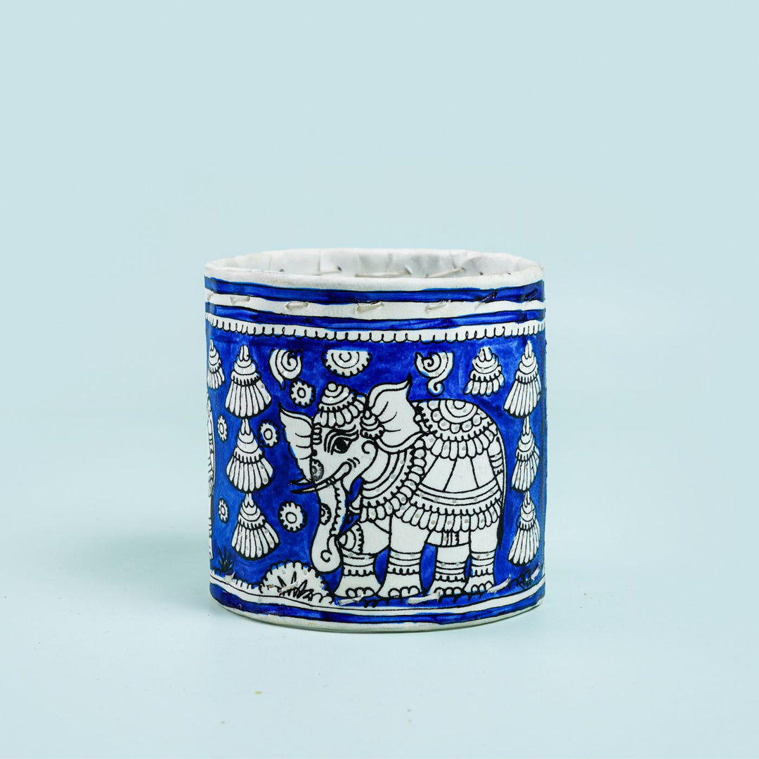 5 inch | Hand Painted Tholu Bommalata Small Tabletop Lamp