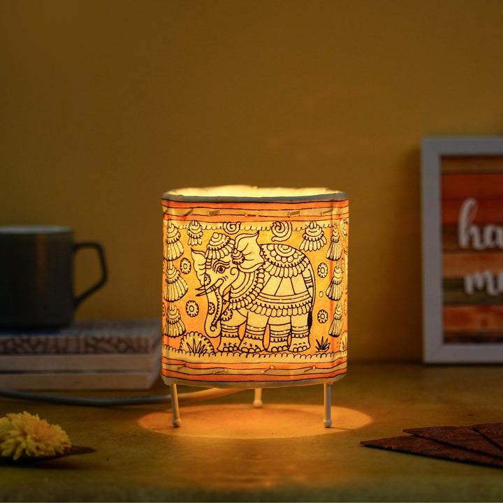 5 inch | Hand Painted Tholu Bommalata Small Tabletop Lamp
