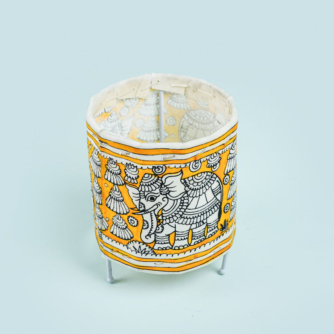 5 inch | Hand Painted Tholu Bommalata Small Tabletop Lamp