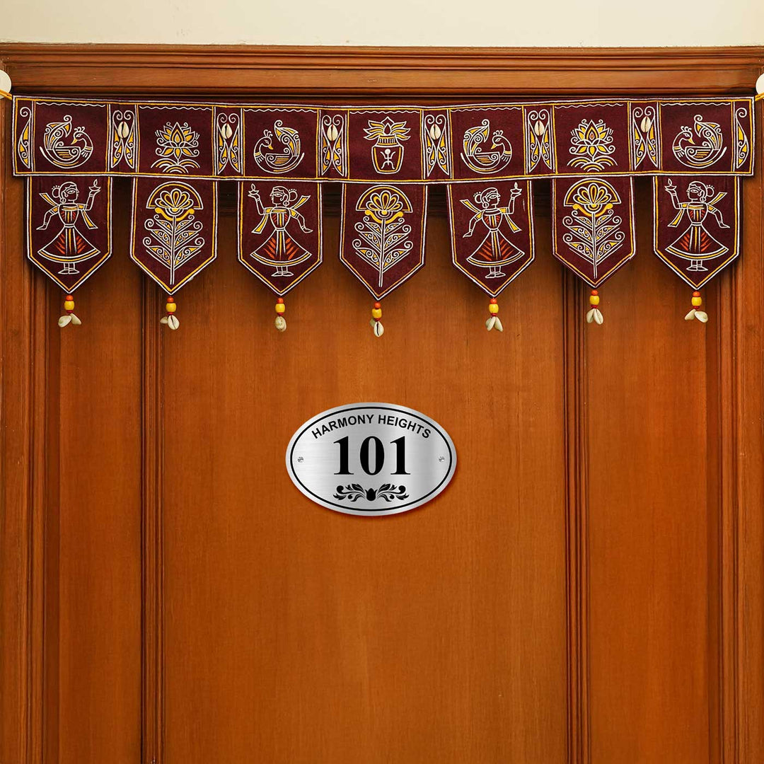 Personalized Oval Elegant Stainless Steel Number Plate
