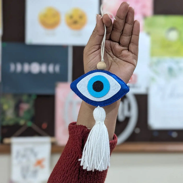 Handmade Evil Eye Felt Hanging For Kids