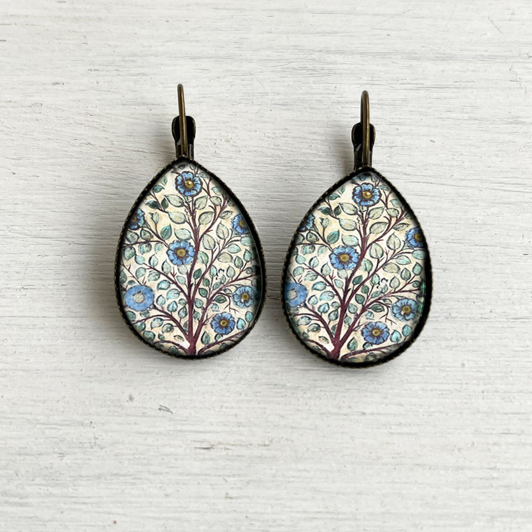 Tipu Sultan’s Palace Branch Motif Wall Art Metal Earrings