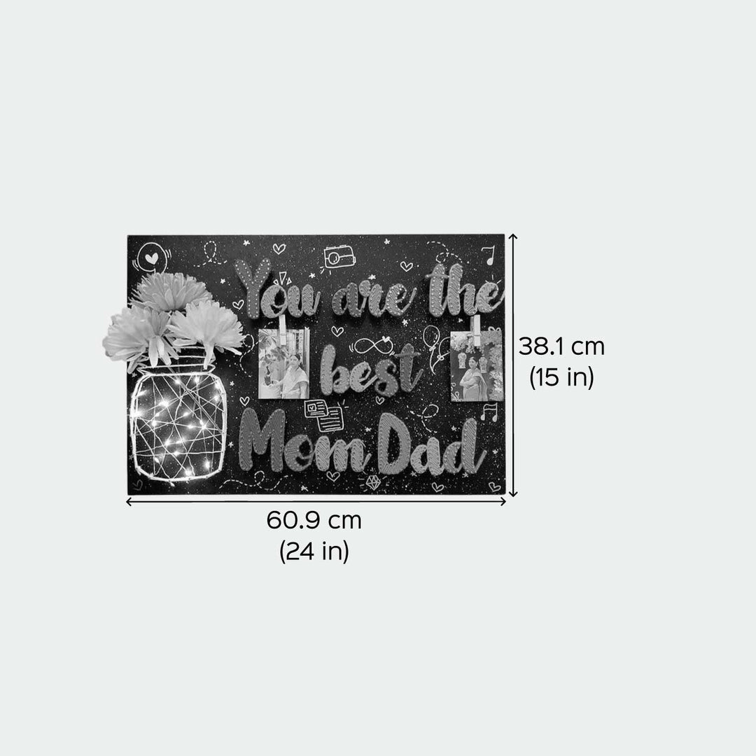 Photo Personalized Handmade String Art Mom Dad Theme Wooden Decorative Plaque