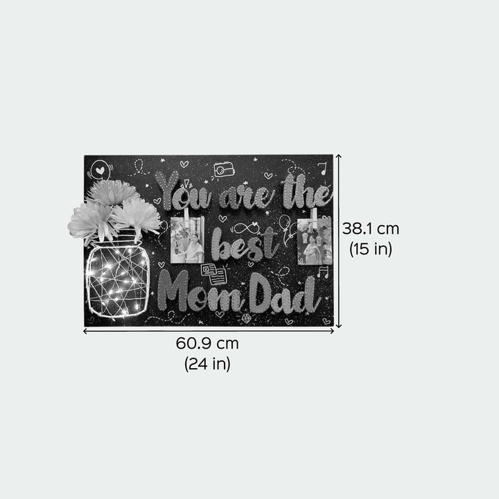 Photo Personalized Handmade String Art Mom Dad Theme Wooden Decorative Plaque