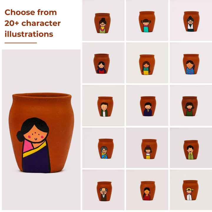 Customisable Handpainted Clay Kulhads For Friends