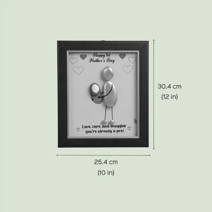 Personalized Pebble Art Baby Bloom Wooden Name Plate With Lights