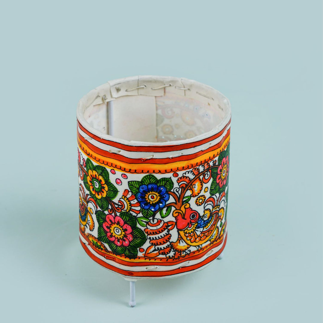 5 inch | Hand Painted Tholu Bommalata Small Tabletop Lamp
