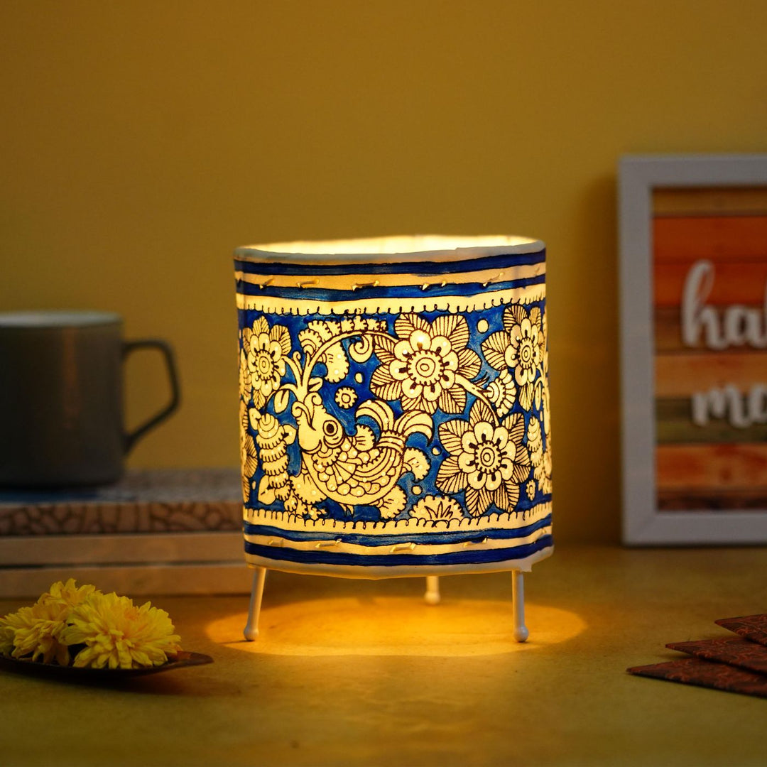 5 inch | Hand Painted Tholu Bommalata Small Tabletop Lamp