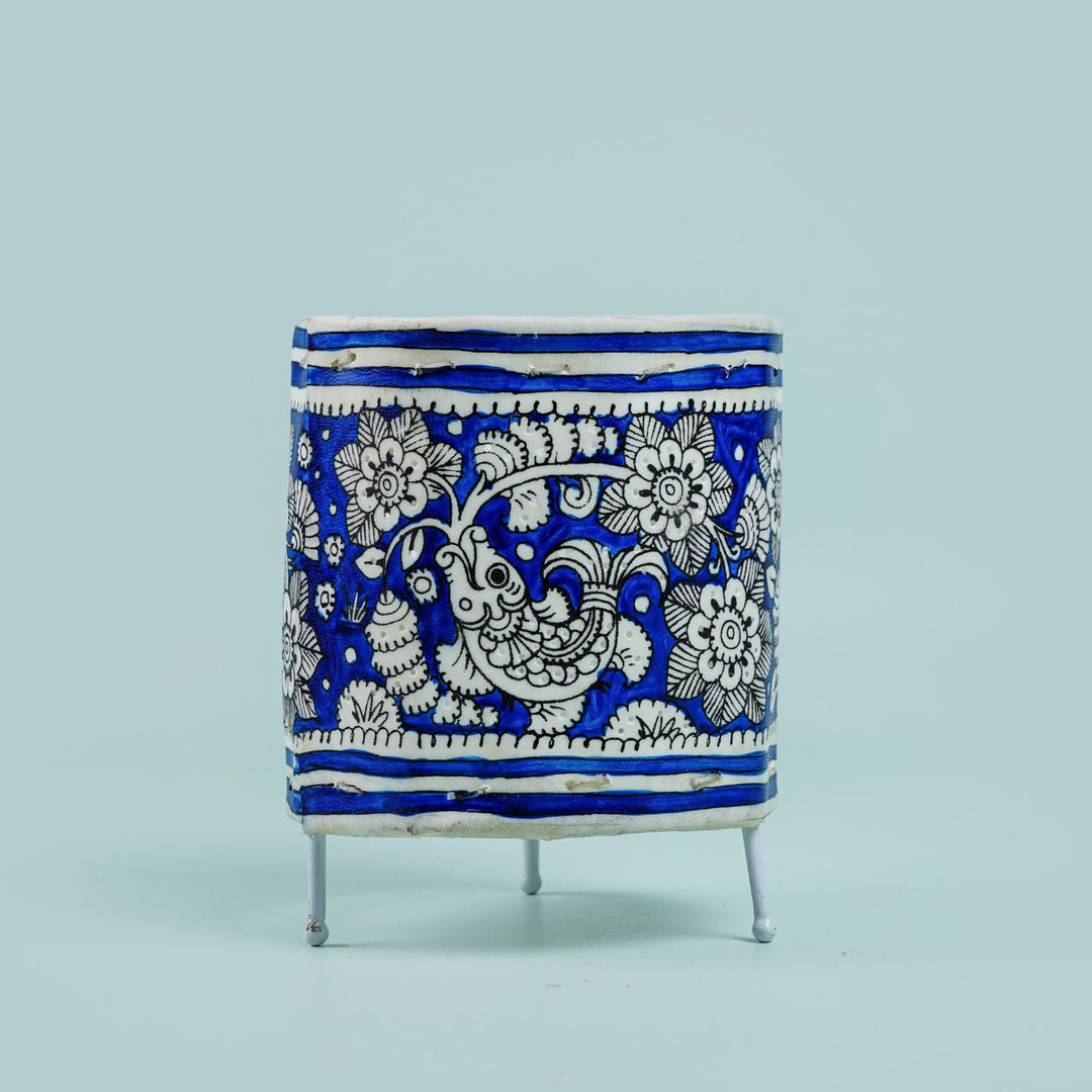5 inch | Hand Painted Tholu Bommalata Small Tabletop Lamp