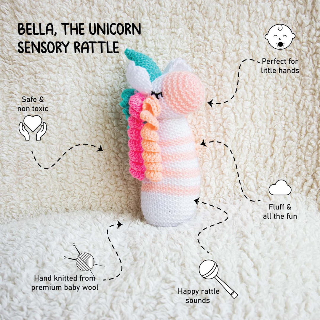 8 Pc | Personalized Unicorn Baby Bedding Gift Basket | 0-4 Years