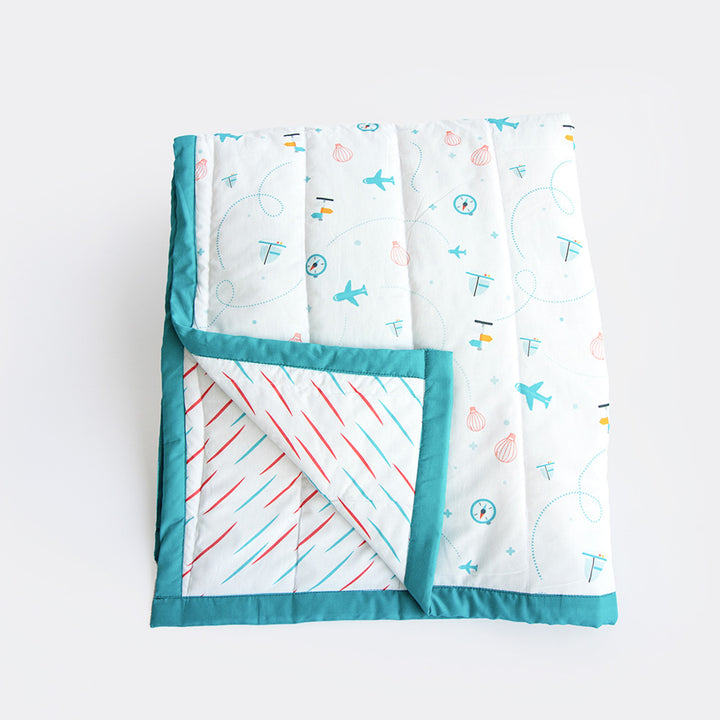 6 Pc | Personalized Rain Theme Infant Bedding Gift Basket Set | 0-4 Years