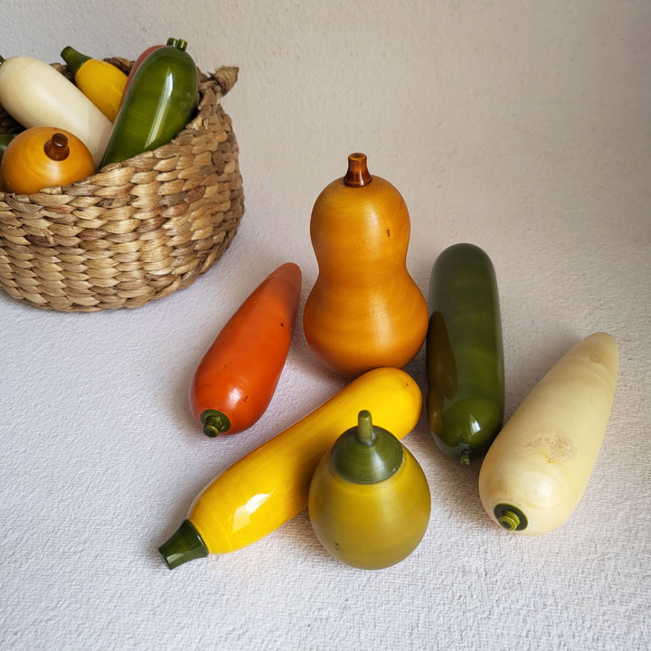 Wooden Vegetable Set | Handmade Etikopakka Pretend Play Toy | 2+ Years