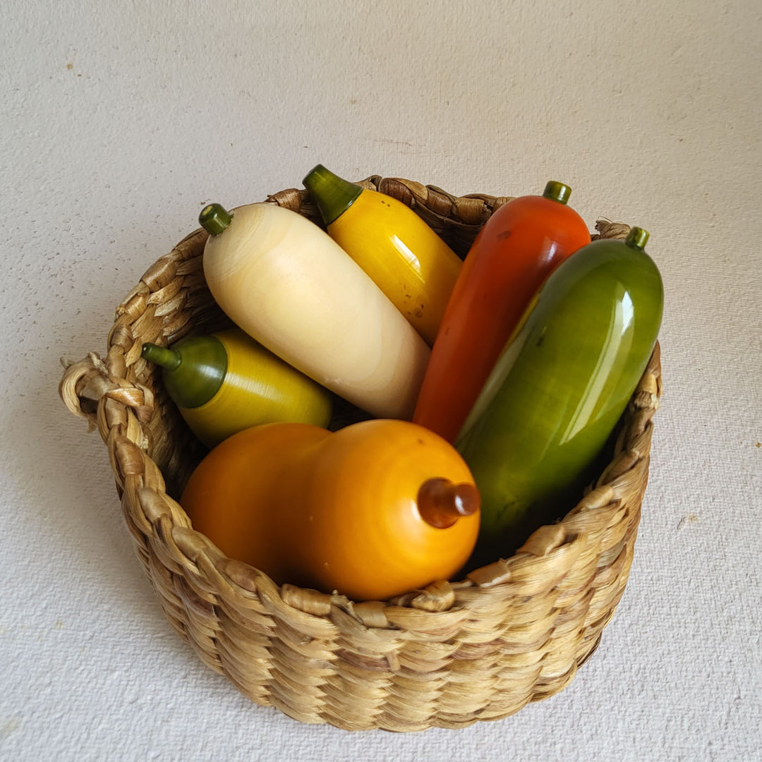 Wooden Vegetable Set | Handmade Etikopakka Pretend Play Toy | 2+ Years