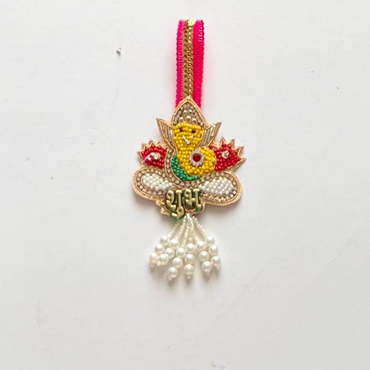 2 Pc | Handmade Beaded Ganesha Shubhlabh Hanging