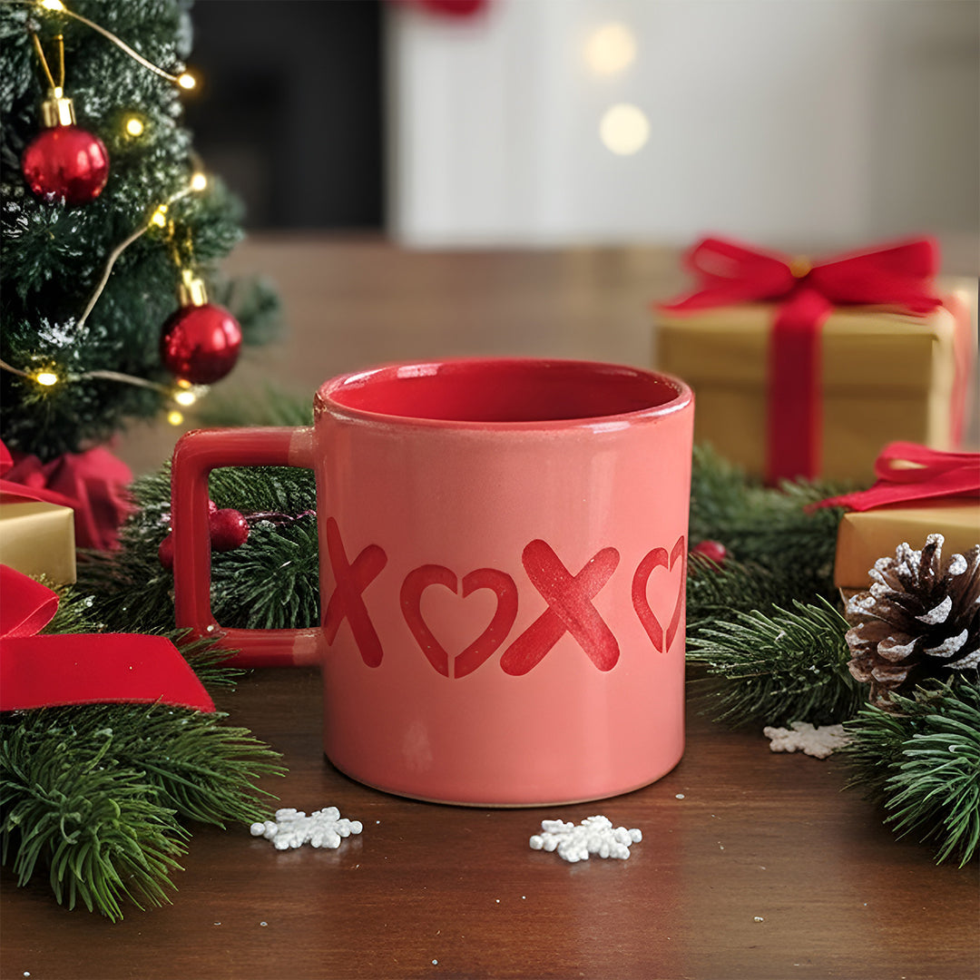 Handmade XOXO Ceramic Mug | Secret Santa Gift Ideas