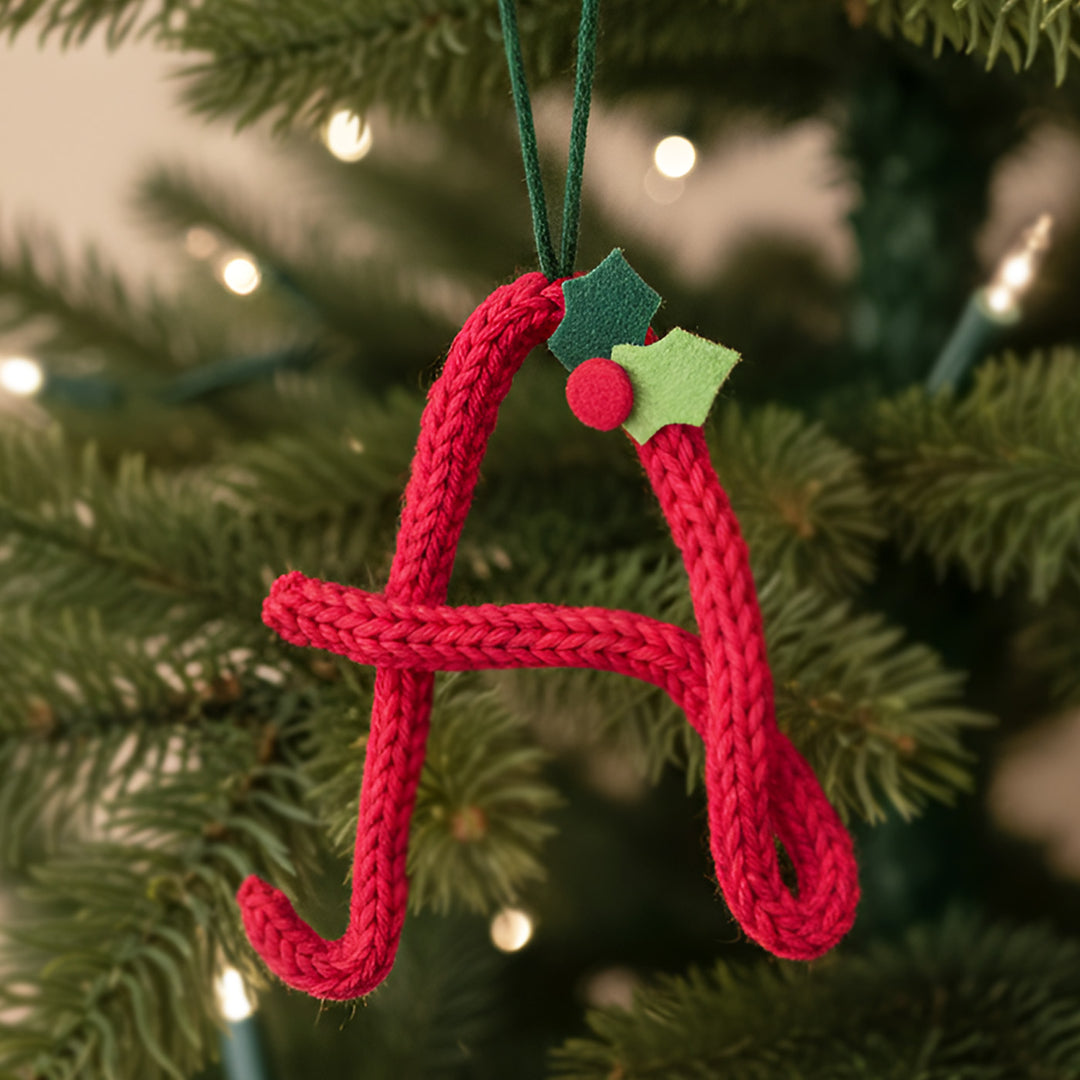 Personalized Intial Felt Christmas Ornament