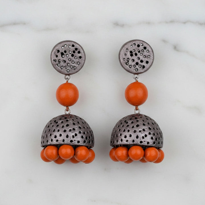 Handmade Boho Pop Terracotta Earrings