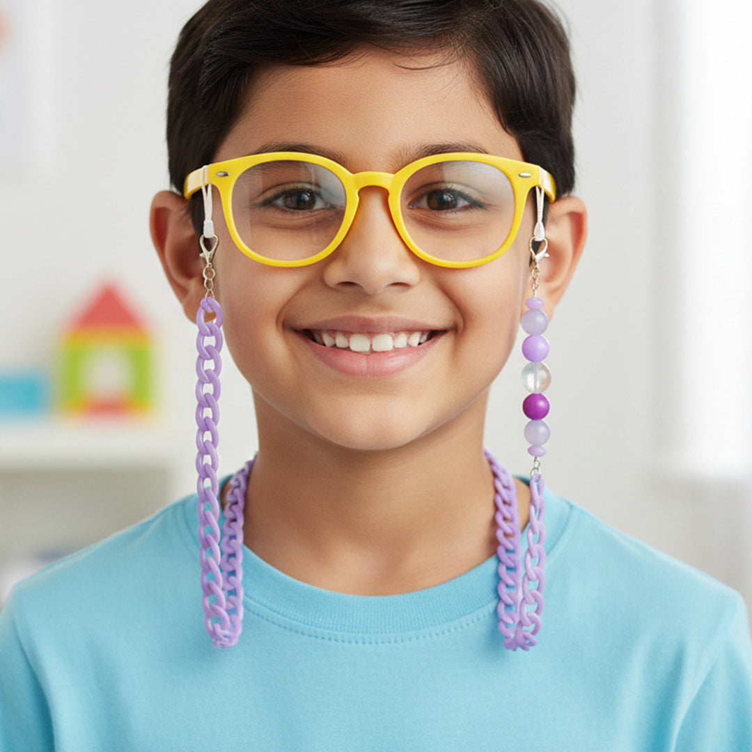 Handmade Beaded Purple Spectacle/Eye Glass Chain For Kids