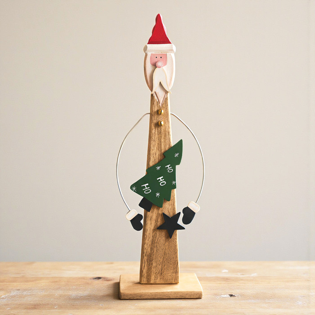 15 Inch | Handmade Santa Standy Wooden Table Decor