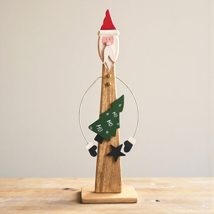 15 Inch | Handmade Santa Standy Wooden Table Decor
