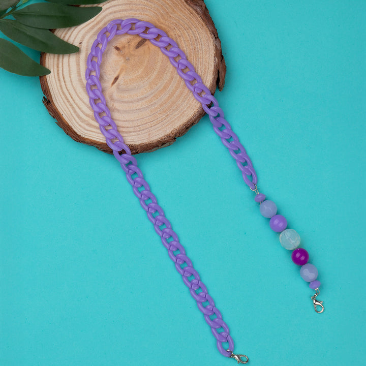 Handmade Beaded Purple Spectacle/Eye Glass Chain For Kids