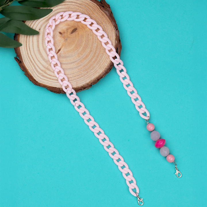 Handmade Beaded Pink Spectacle/Eye Glass Chain For Kids
