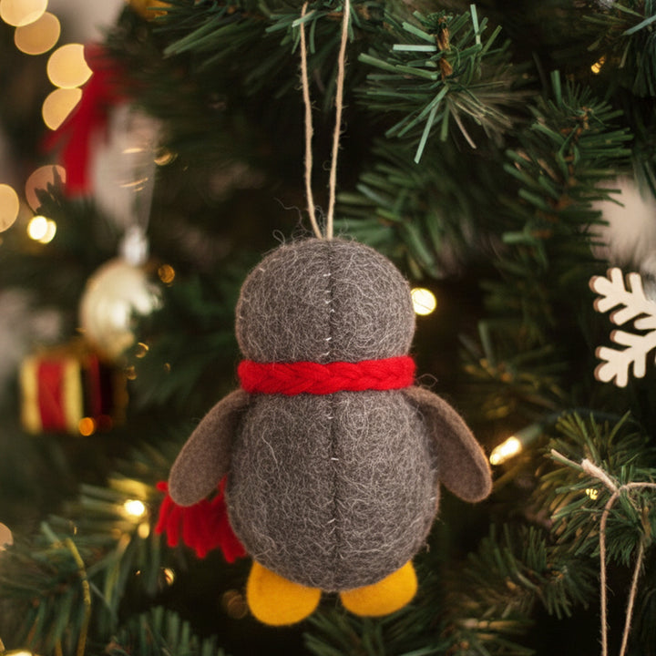 Mrs Fluffles The Penguin Felt Ornament For Christmas Tree Decoration