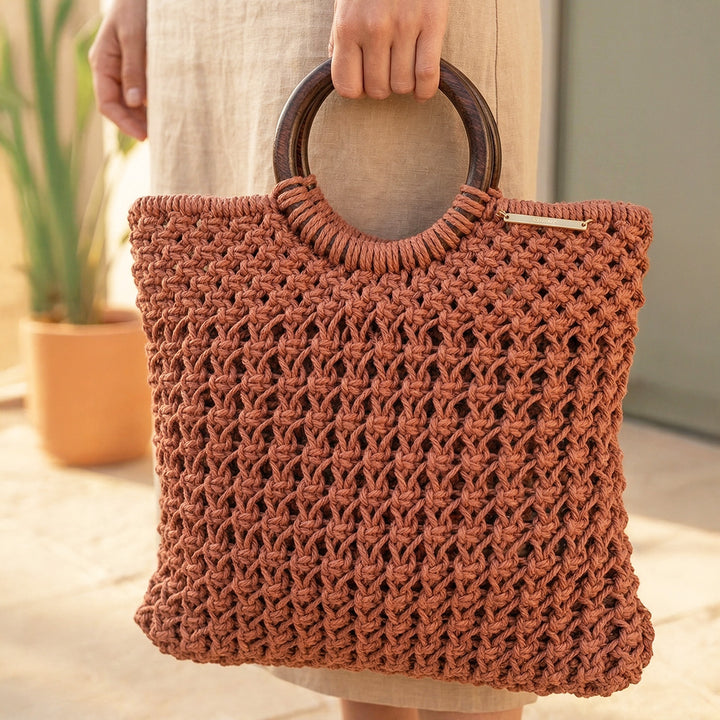 Handmade Macrame Ready for Brunch Bag