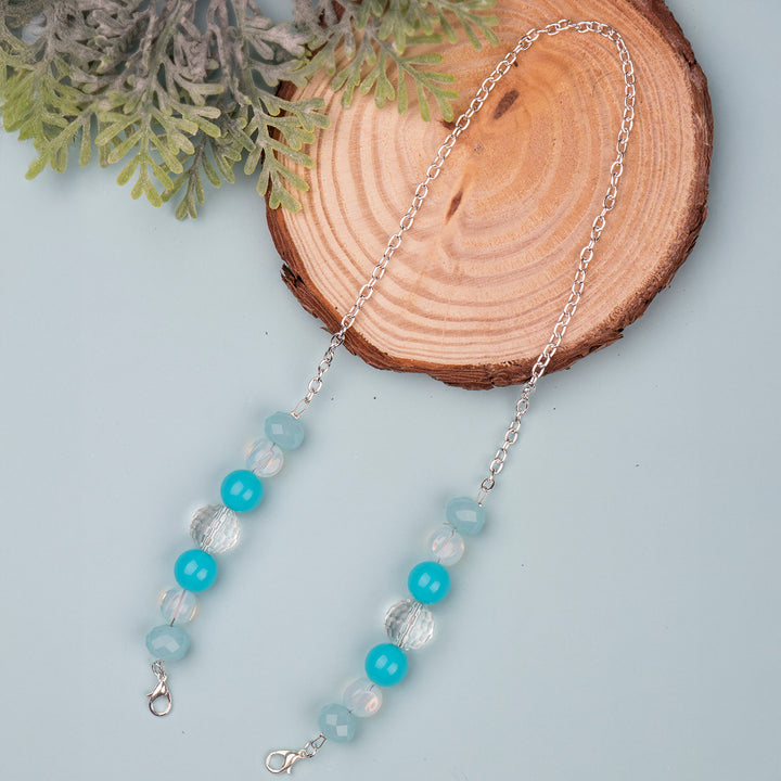 Handmade Beaded Sky Blue Spectacle/Eye Glass Chain For Kids