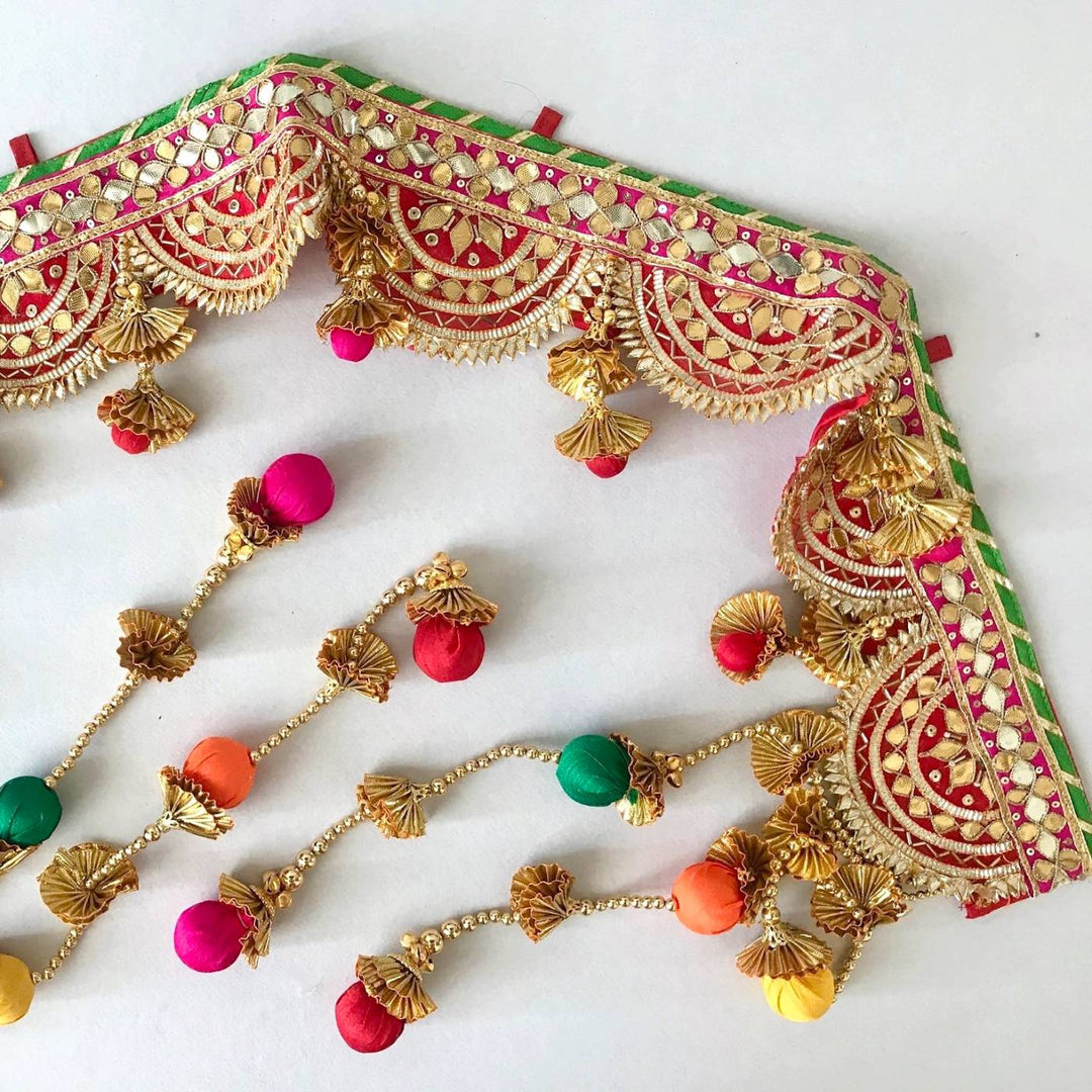 45 In | Handmade Gota Patti Semi Circle Geometry Toran