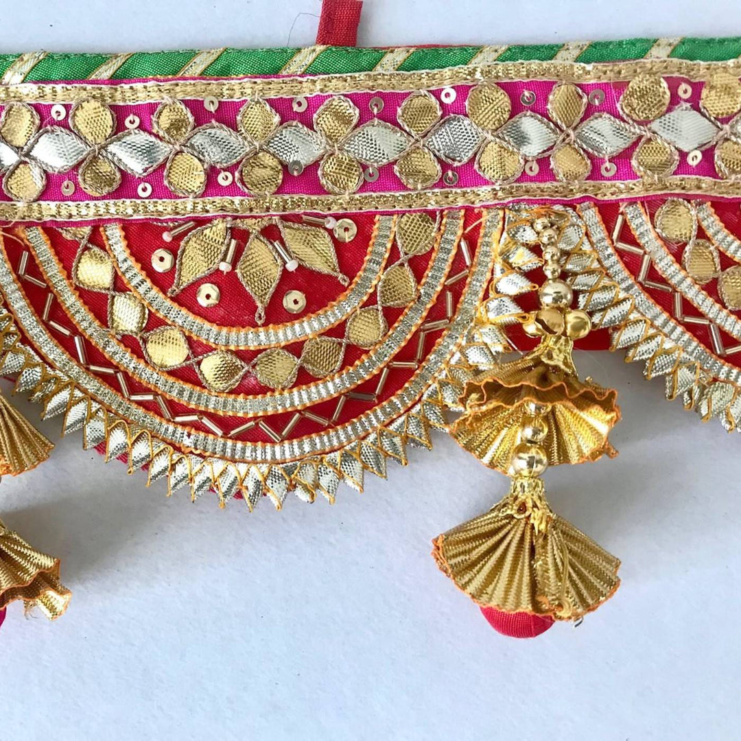 45 In | Handmade Gota Patti Semi Circle Geometry Toran