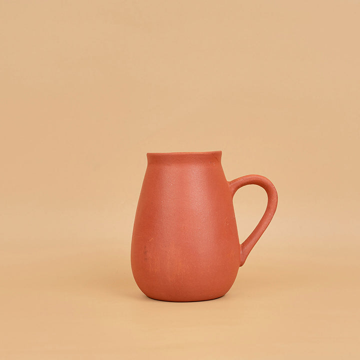 Handpainted Terracotta Mug With Body Builder Avatar Illustrations