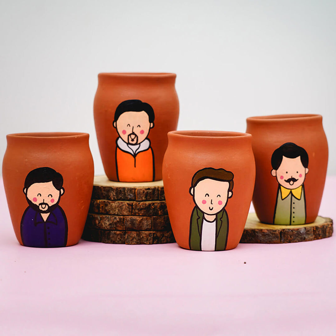 Customisable Handpainted Clay Kulhads For Friends