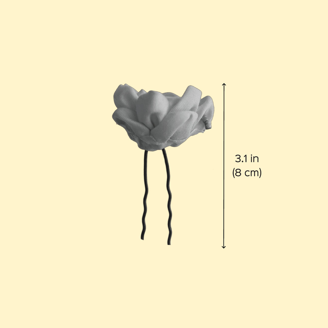 Red Silk Cotton Rose Hairpin