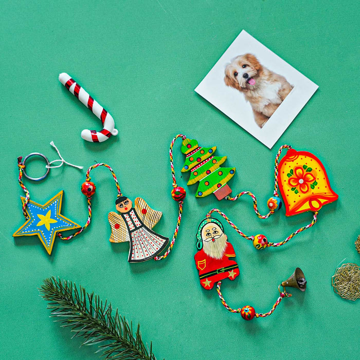 Handmade Xmas Themed Wooden Hanging For Christmas Decoration