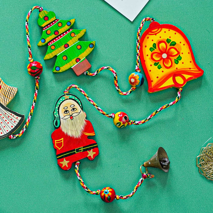 Handmade Xmas Themed Wooden Hanging For Christmas Decoration