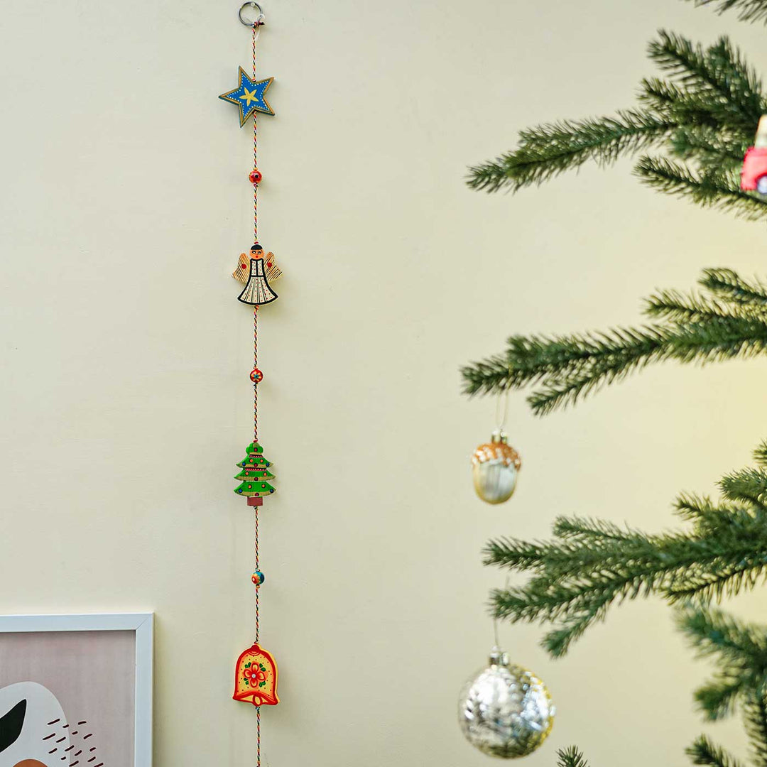 Handmade Xmas Themed Wooden Hanging For Christmas Decoration