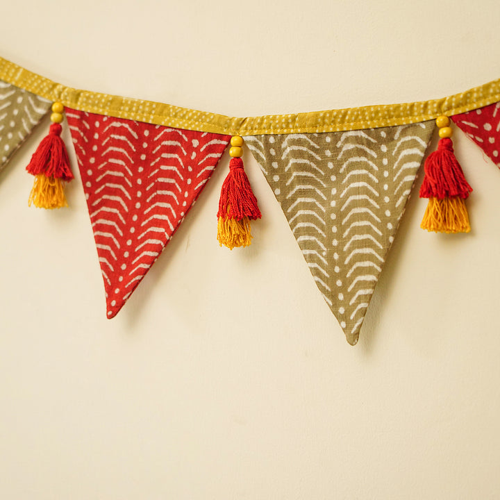 90 In | Handmade Decorative Aarti Fabric Toran